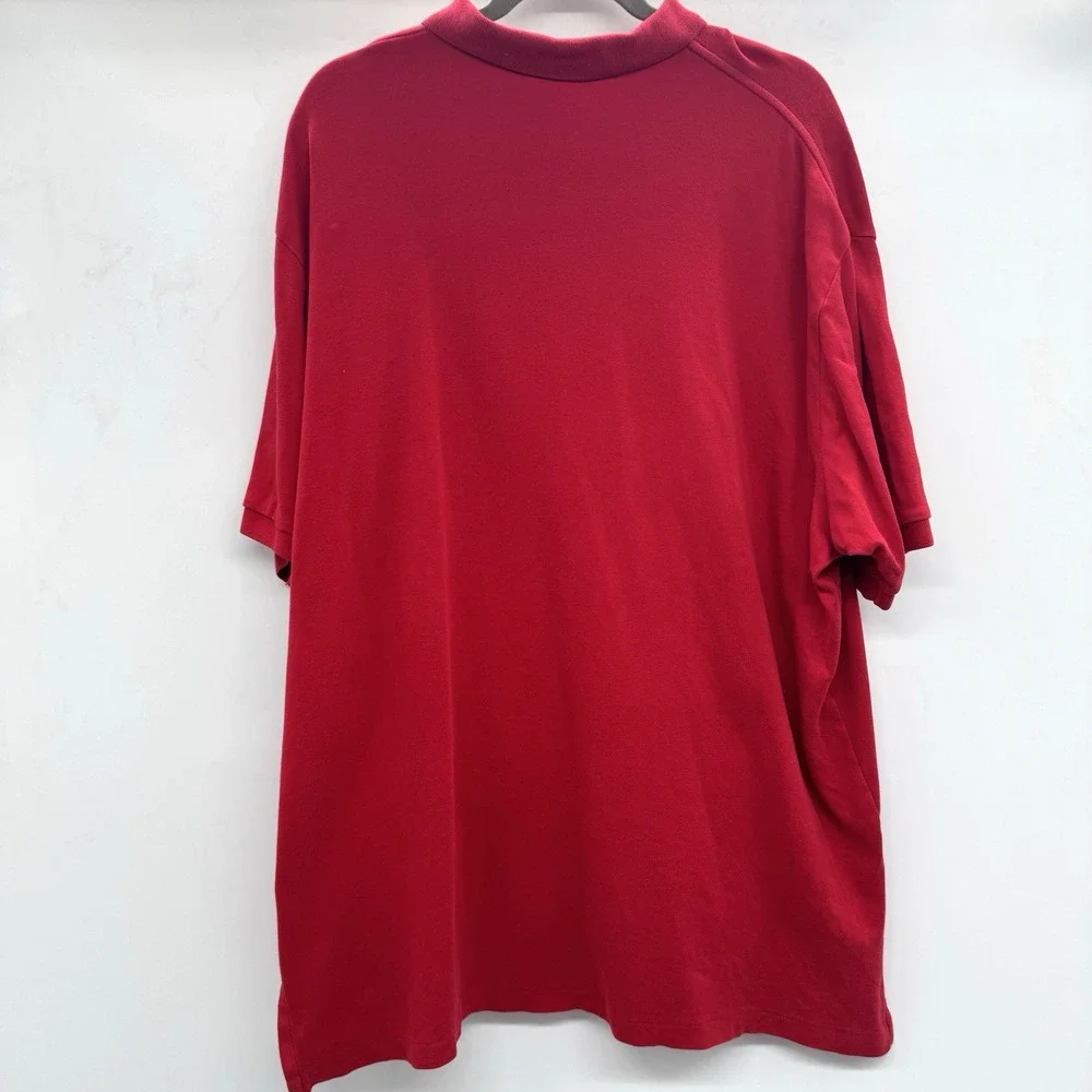 POLO Ralph Lauren Men's Cotton Knit Polo Shirt Sz XXL Red Preppy Office Soft